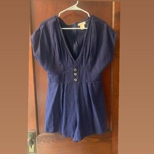 Altered State Deep V Romper Dark Blue Size Large